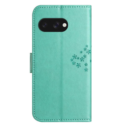 For Google Pixel 9a Case PU Leather Owl Tree Imprinted Wallet Phone Cover
