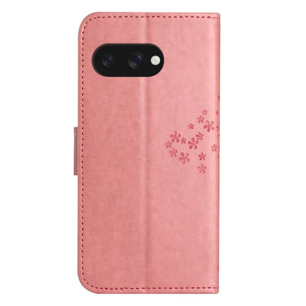 For Google Pixel 9a Case PU Leather Owl Tree Imprinted Wallet Phone Cover