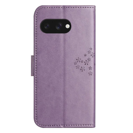 For Google Pixel 9a Case PU Leather Owl Tree Imprinted Wallet Phone Cover