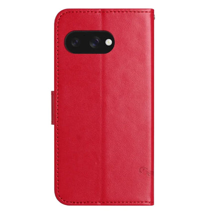 For Google Pixel 9a Case Wallet Stand Imprinted Butterfly Flower PU Leather Phone Cover