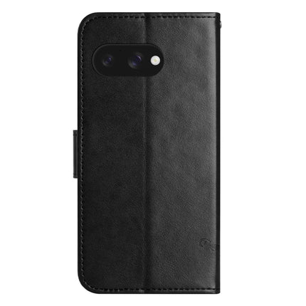 For Google Pixel 9a Case Wallet Stand Imprinted Butterfly Flower PU Leather Phone Cover