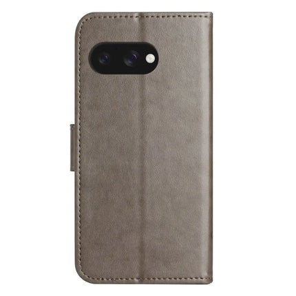 For Google Pixel 9a Case Wallet Stand Imprinted Butterfly Flower PU Leather Phone Cover