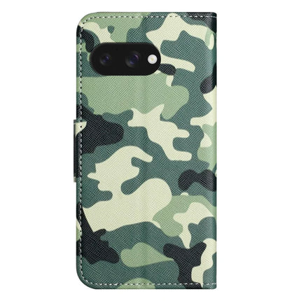 For Google Pixel 9a Leather Case Pattern Printing Cross Texture Phone Cover