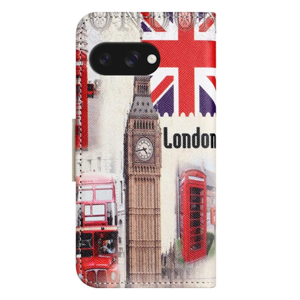 For Google Pixel 9a Leather Case Pattern Printing Cross Texture Phone Cover