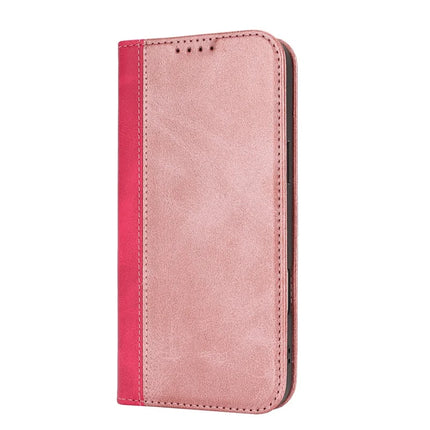 For iPhone 16 Pro Max Case Calf Texture 3 Card Slots Color Splicing Leather Phone Cover