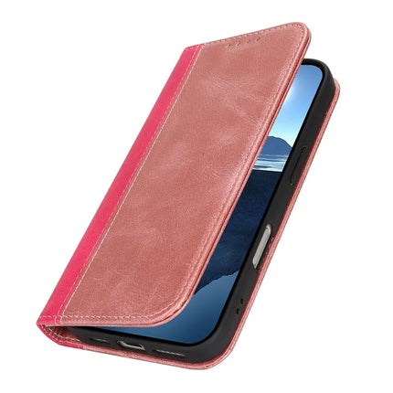 For iPhone 16 Pro Case Calf Texture 3 Card Slots Color Splicing Leather Phone Cover