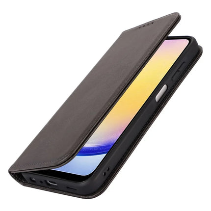 For Samsung Galaxy A16 5G / 4G Case PU Leather Calf Textured Magnetic Closing Smart Phone Cover