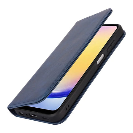 For Samsung Galaxy A16 5G / 4G Case PU Leather Calf Textured Magnetic Closing Smart Phone Cover