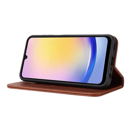 For Samsung Galaxy A16 5G / 4G Case PU Leather Calf Textured Magnetic Closing Smart Phone Cover