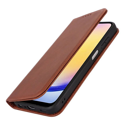 For Samsung Galaxy A16 5G / 4G Case PU Leather Calf Textured Magnetic Closing Smart Phone Cover