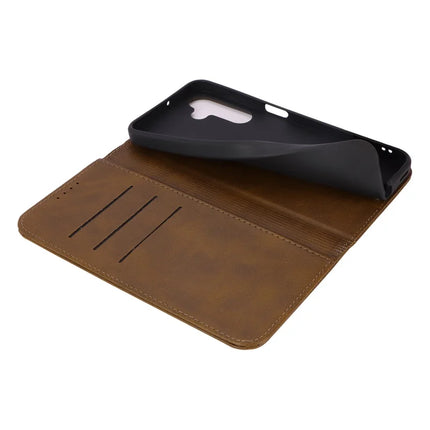 For Samsung Galaxy A16 5G / 4G Case PU Leather Calf Textured Magnetic Closing Smart Phone Cover