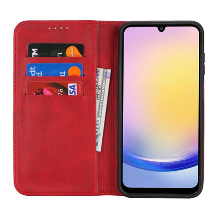 For Samsung Galaxy A16 5G / 4G Case PU Leather Calf Textured Magnetic Closing Smart Phone Cover
