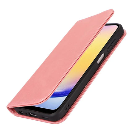For Samsung Galaxy A16 5G / 4G Case PU Leather Calf Textured Magnetic Closing Smart Phone Cover