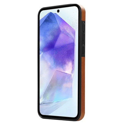 For Samsung Galaxy A55 5G PU Leather Back Case Card Holder Kickstand Phone Cover with Wrist Strap