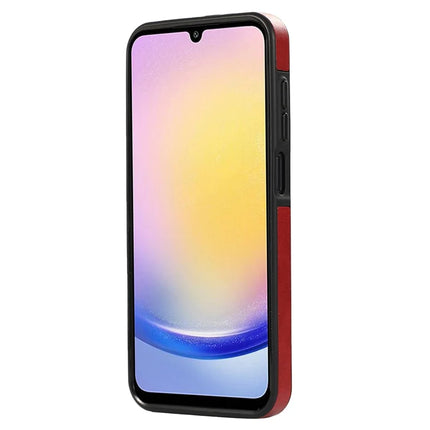 For Samsung Galaxy A25 5G (Global) (161.0 x 76.5 x 8.3mm) PU Leather Back Case Card Holder Kickstand Phone Cover with Wrist Strap