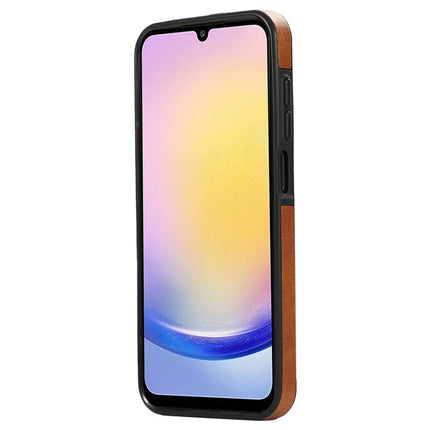 For Samsung Galaxy A25 5G (Global) (161.0 x 76.5 x 8.3mm) PU Leather Back Case Card Holder Kickstand Phone Cover with Wrist Strap