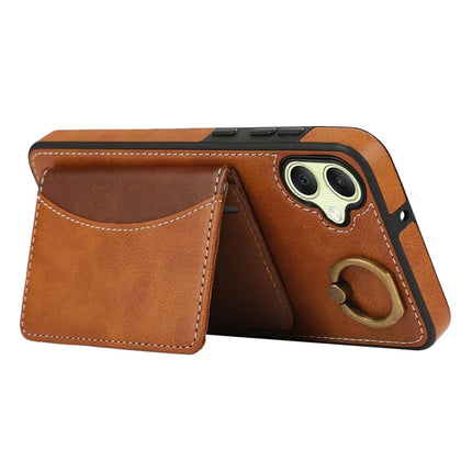 For Samsung Galaxy A05 4G PU Leather Back Case Card Holder Kickstand Phone Cover with Wrist Strap