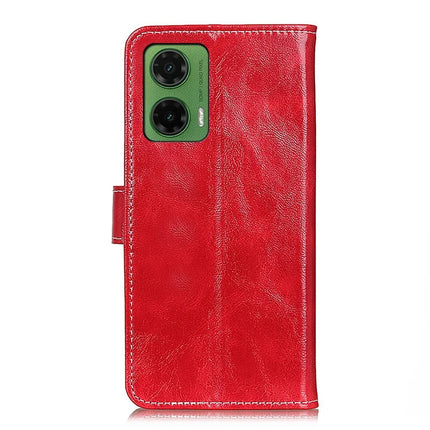 For Motorola Moto G35 5G Case Crazy Horse Texture Leather Phone Wallet Cover