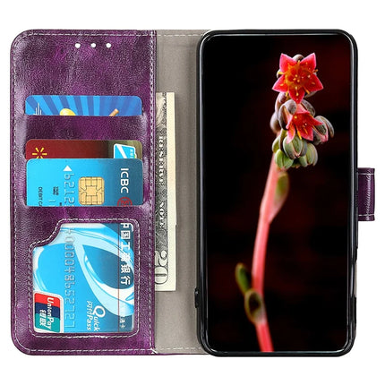 For Motorola Moto G35 5G Case Crazy Horse Texture Leather Phone Wallet Cover