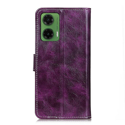 For Motorola Moto G35 5G Case Crazy Horse Texture Leather Phone Wallet Cover
