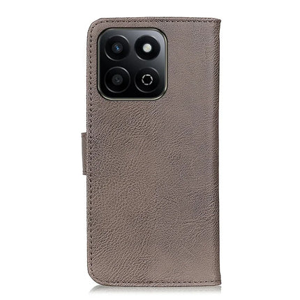 KHAZNEH For Honor X7c 4G / 200 Smart 5G / Play 60 Plus 5G Wallet Case Cowhide Texture Leather Flip Phone Cover