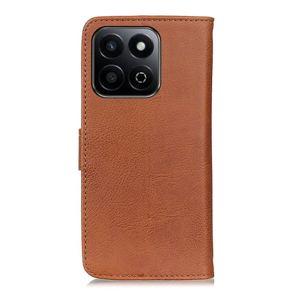 KHAZNEH For Honor X7c 4G / 200 Smart 5G / Play 60 Plus 5G Wallet Case Cowhide Texture Leather Flip Phone Cover
