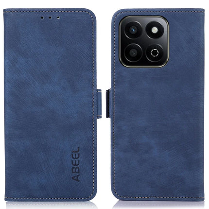 ABEEL For Honor X7c 4G / 200 Smart 5G / Play 60 Plus 5G Case Retro Leather Phone Cover Wallet Stand View - Blue