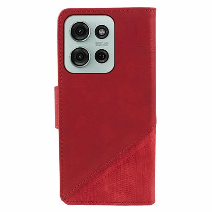 For Motorola Moto G75 5G Case Splicing Texture Leather Phone Cover Viewing Stand