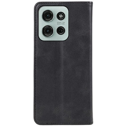 For Motorola Moto G75 5G Case Strong Magnetic PU Leather Phone Cover Calf Texture