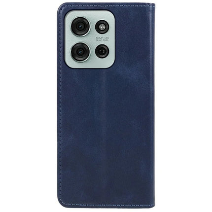 For Motorola Moto G75 5G Case Strong Magnetic PU Leather Phone Cover Calf Texture
