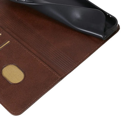For Motorola Moto G75 5G Case Strong Magnetic PU Leather Phone Cover Calf Texture