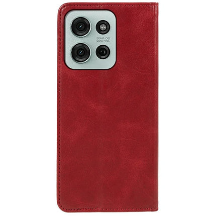 For Motorola Moto G75 5G Case Strong Magnetic PU Leather Phone Cover Calf Texture