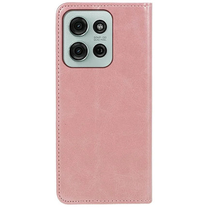 For Motorola Moto G75 5G Case Strong Magnetic PU Leather Phone Cover Calf Texture