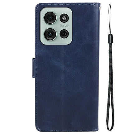 For Motorola Moto G75 5G Case PU Leather Wallet Protective Phone Cover Calf Texture