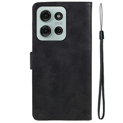For Motorola Moto G75 5G Case PU Leather Wallet Protective Phone Cover Calf Texture