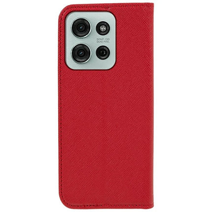 For Motorola Moto G75 5G Case Cross Texture Leather Phone Cover Hidden Magnetic