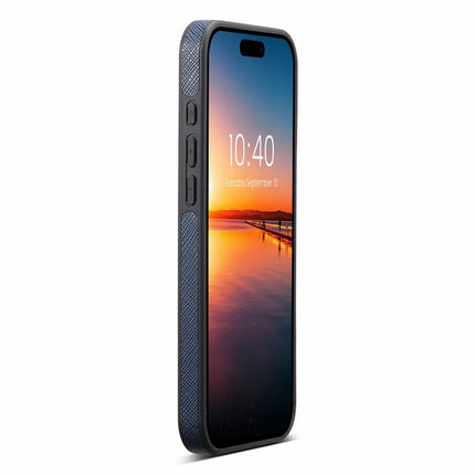 SUTENI M2 For iPhone 16 Pro Max Magnetic Case Cross Texture Leather Back Cover with Detachable Card Bag
