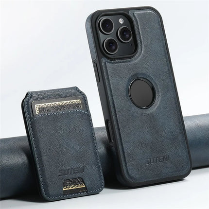 SUTENI M2 For iPhone 16 Pro Max Magnetic Phone Case Waxy Texture Leather+TPU Cover with Card Bag