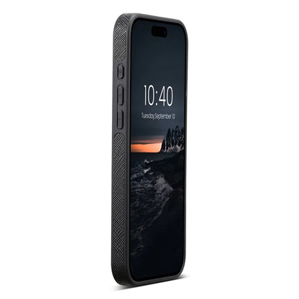 SUTENI G1 For iPhone 16 Pro Max Case Compatible with MagSafe Cross Texture Leather+TPU Phone Cover