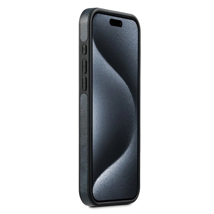 SUTENI M1 For iPhone 16 Pro Max Magnetic Case Detachable Card Bag Waxy Texture Leather+TPU Cover