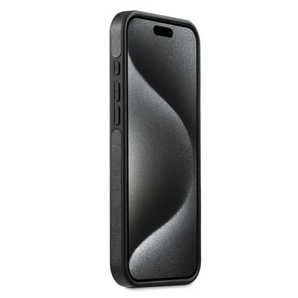 SUTENI G1 For iPhone 16 Pro Max Magnetic Case Waxy Texture Leather Coated TPU Phone Cover
