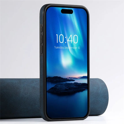 SUTENI G2 For iPhone 16 Plus Magnetic Case Kickstand Litchi Texture Leather+TPU Cover
