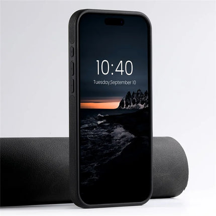 SUTENI G2 For iPhone 16 Pro Max Magnetic Case Kickstand Litchi Texture Leather+TPU Cover