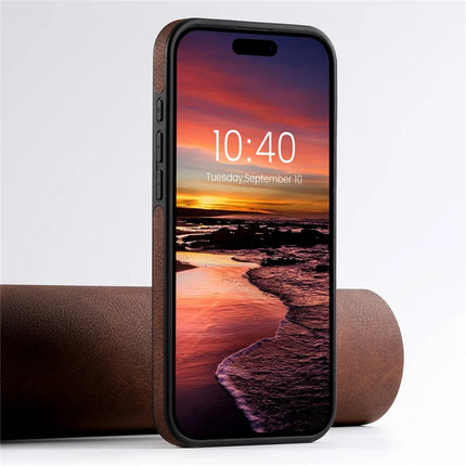 SUTENI G2 For iPhone 16 Pro Max Magnetic Case Kickstand Litchi Texture Leather+TPU Cover