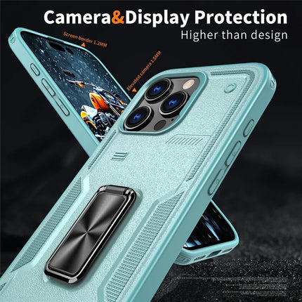 For iPhone 16 Pro Max Case Ring Kickstand Anti-Drop PC+TPU Phone Cover