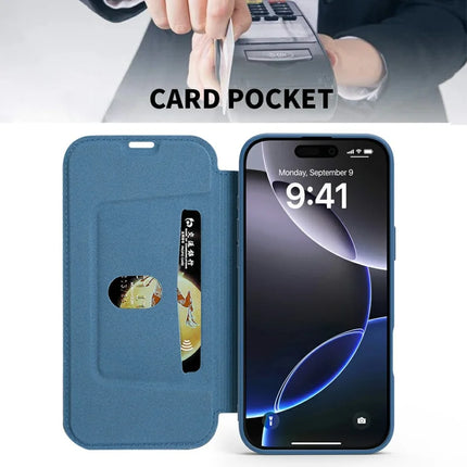 For iPhone 16 Pro Max Case Card Holder Kickstand Liquid Silicone Phone Cover