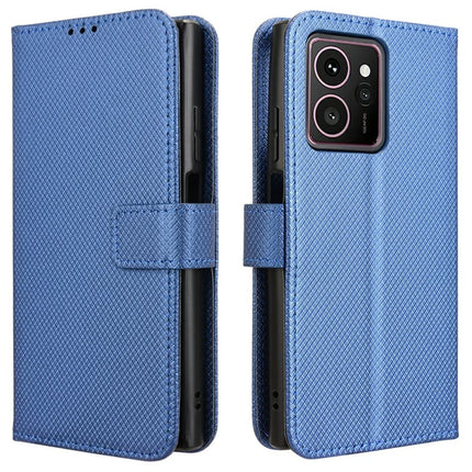 For HMD Skyline Case PU Leather Diamond Texture Wallet Phone Cover - Blue