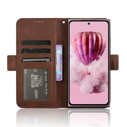 For HMD Skyline Leather Case Phone Wallet Cover with Multiple Card Slots