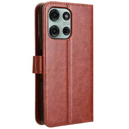 For Motorola Moto G75 5G Case Crazy Horse Texture PU Leather Phone Wallet Cover