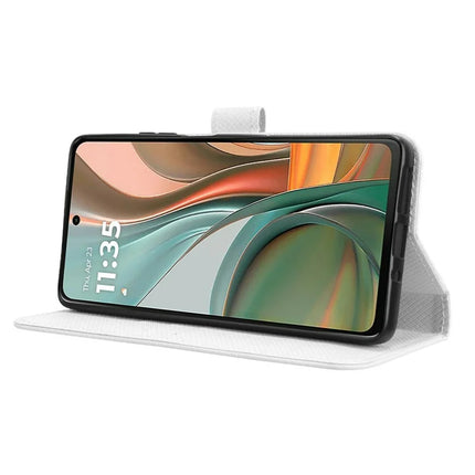 For Motorola Moto G75 5G Case PU Leather Diamond Texture Wallet Phone Cover